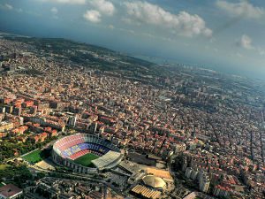 Imatge aèria del barri de Les Corts