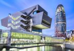 Museu del Disseny i la Torre Agbar al barri del Clot.