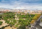 Vista aèria d'un parc a Barcelona