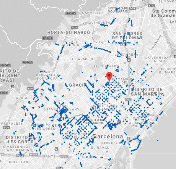 mapa zona blava barcelona