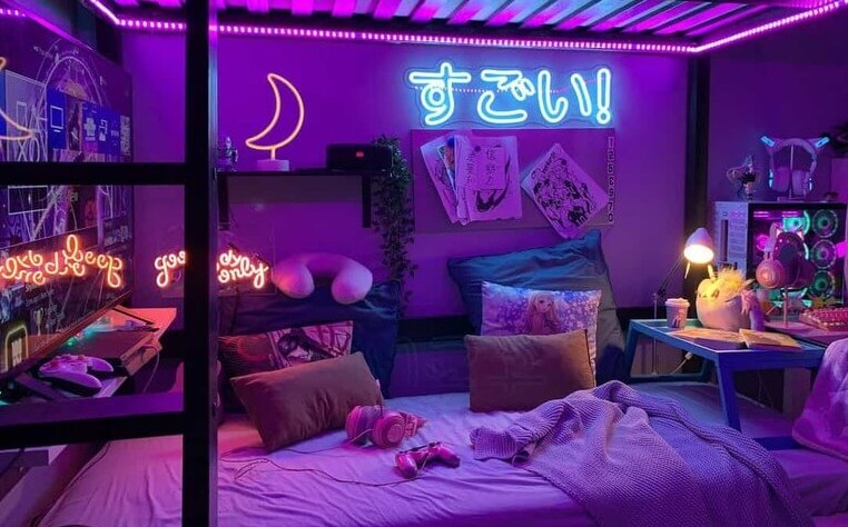 dormitori amb llums LED