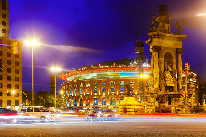 Plaça Espanya Barcelona nit